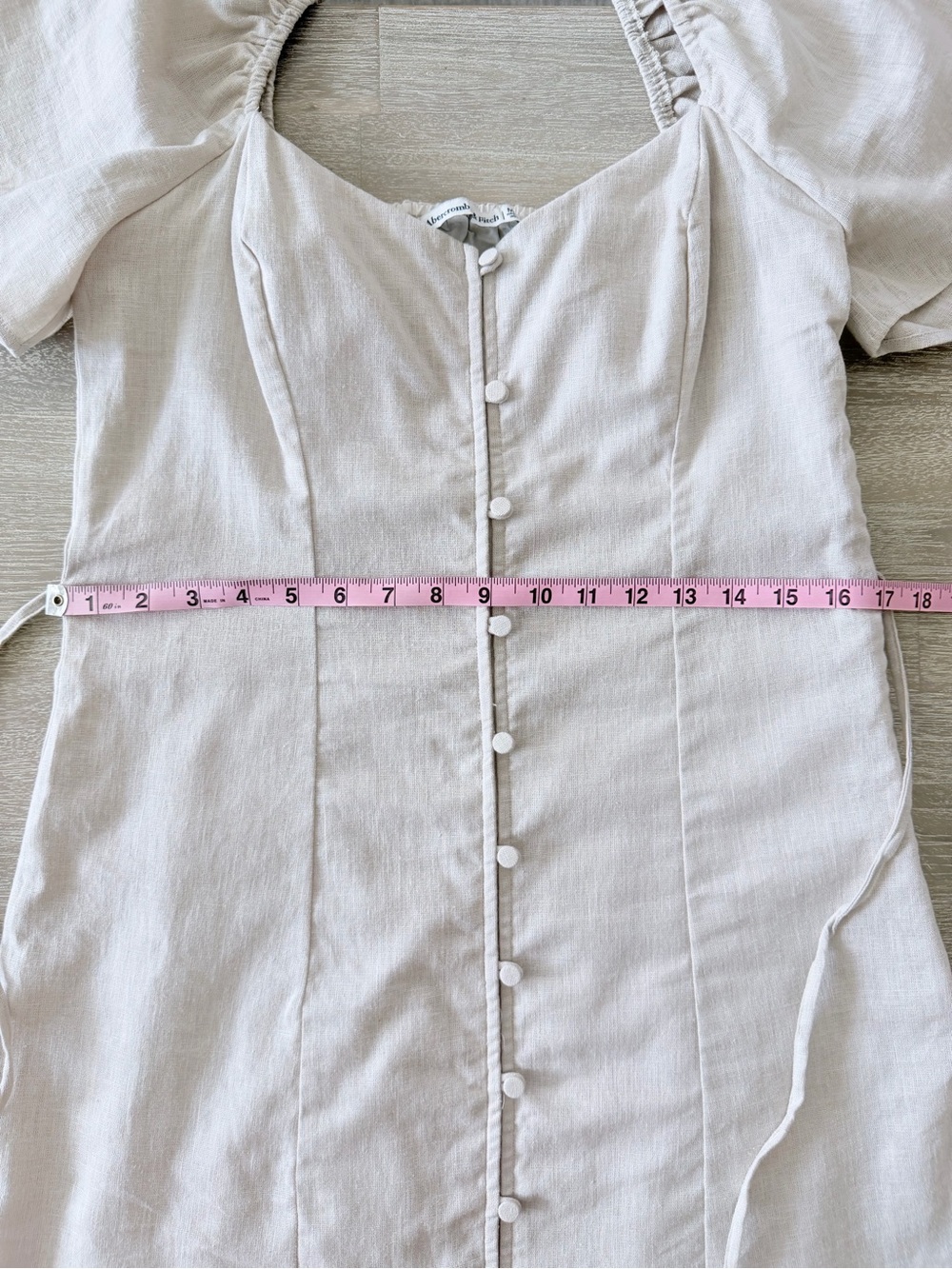 NWT Abercrombie & Fitch Linen Blend Dress | Petite Medium | Fully Lined - Picture 7 of 10